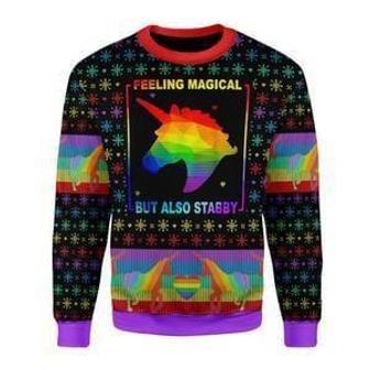 Feeling Magical But Also Stabby Ugly Christmas Sweater | Favorety DE