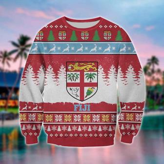 Fiji Island Country All Over Print Ugly Christmas Sweater | Favorety DE