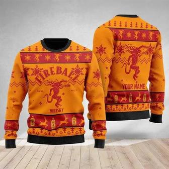 Fireball Whisky Custom Ugly Christmas Sweater, Jumpers | Favorety