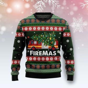 Firefighter Fireman Ugly Christmas Sweater | Favorety