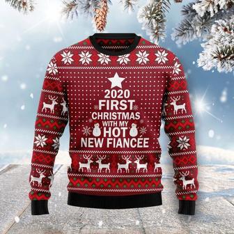 First Christmas With My Hot Fiance Ugly Christmas Sweater | Favorety