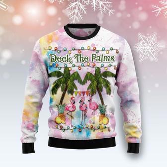 Flamingo Deck The Palms Ugly Christmas Sweater | Favorety DE