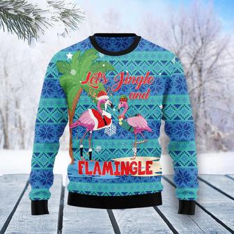 Flamingo Lets Jingle Ugly Christmas Sweater | Favorety AU