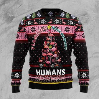 Flamingo Make Me Happy Ugly Christmas Sweater | Favorety DE