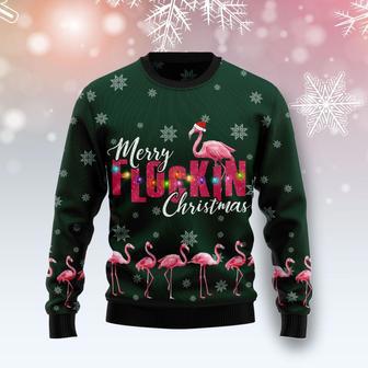 Flamingo Merry Flockin Christmas Ugly Christmas Sweater | Favorety UK