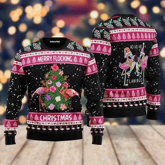 Flamingo Merry Flocking Christmas Ugly Christmas Sweater For Men & Women | Favorety UK