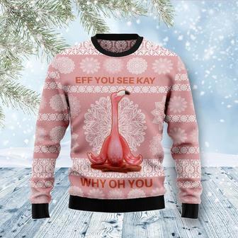 Flamingo Why Oh You Ugly Christmas Sweater | Favorety CA