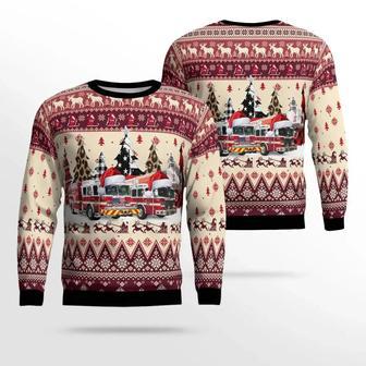 Flanders Fire Co. #1 And Rescue Squad, Flanders, NJ Christmas AOP Ugly Sweater | Favorety DE