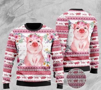 Floral Piggy Ugly Christmas Sweater | Favorety CA