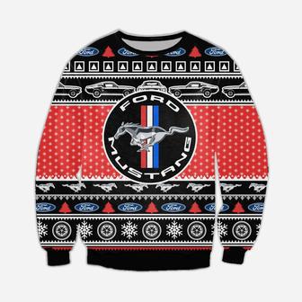 Ford Mustang Knitting Pattern Print Ugly Christmas Sweater | Favorety DE