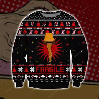 Fragile Knitting Pattern Print Ugly Christmas Sweater | Favorety UK