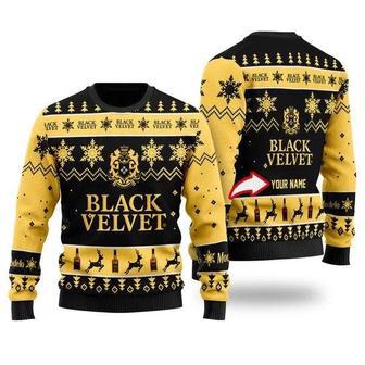 Funny Black Velvet Whisky Custom Ugly Christmas Sweater, Jumpers | Favorety