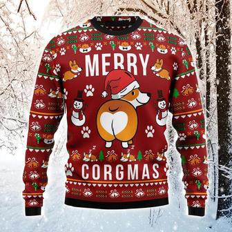 Funny Corgi Ugly Christmas Sweater, Merry Corgmas Pattern Ugly Sweater For Men & Women | Favorety CA