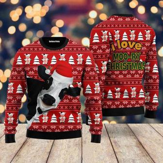 Funny Cow Moory Christmas Ugly Christmas Sweater For Men & Women | Favorety DE