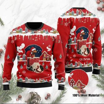 Funny Dachshund Santa Claus Christmas Ugly Christmas Sweater | Favorety CA