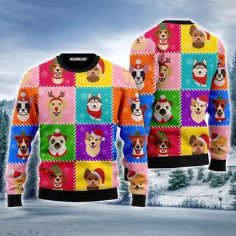 Funny Dog Ugly Sweater, Funny Dog Breeds Face Christmas Ugly Sweater | Favorety CA