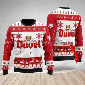 Funny Duvel Beer Custom Ugly Christmas Sweater, Jumpers | Favorety CA