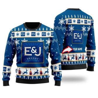 Funny E&J Brandy Custom Ugly Christmas Sweater, Jumpers | Favorety