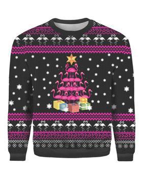 Funny Flamingo Tree Ugly Christmas Sweater For Men & Women | Favorety UK