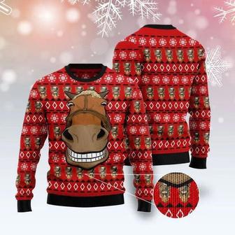 Funny Horse Face Ugly Christmas Sweater, Jumper, Perfect Outfit For Christmas | Favorety CA