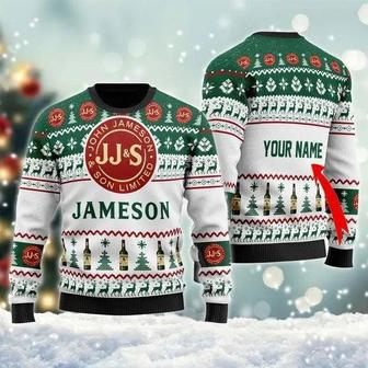 Funny Jameson Irish Whiskey Custom Ugly Christmas Sweater, Jumpers | Favorety UK