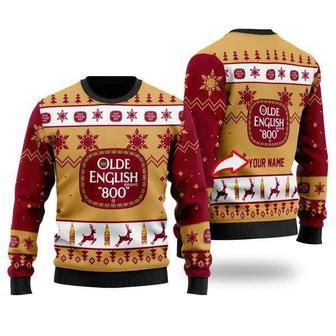 Funny Olde English 800 Personalized Ugly Christmas Sweaters | Favorety AU