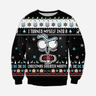 Funny Rick Knitting Pattern Print Ugly Christmas Sweater | Favorety AU