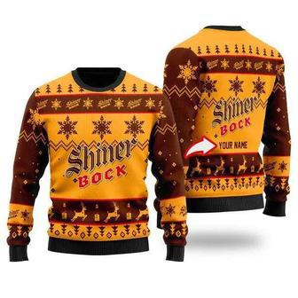 Funny Shiner Bock Beer Personalized Ugly Christmas Sweater, Jumpers | Favorety AU