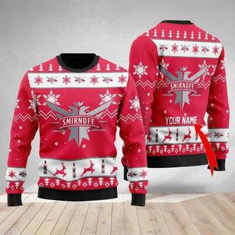 Funny Smirnoff Vodka Personalized Ugly Christmas Sweater, Jumpers | Favorety