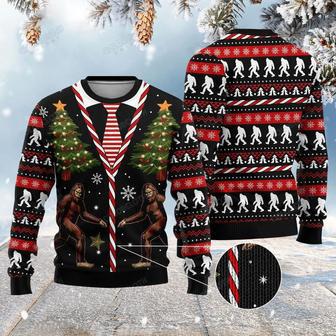 Funny Vintage Bigfoot Ugly Christmas Sweater | Favorety