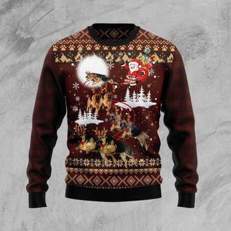 German Shepherd Dog Reindeers Car Ugly Christmas Sweater | Favorety AU