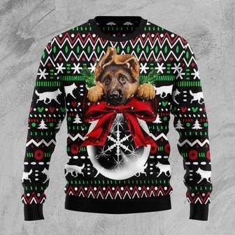 German Shepherd Dog Xmas Ball Ugly Christmas Sweater | Favorety UK