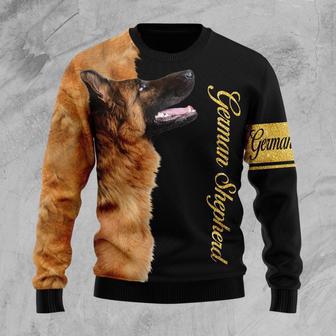 German Shepherd Half Cool Ugly Christmas Sweater | Favorety DE