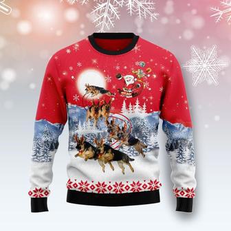 German Shepherd Santa Claus Ugly Christmas Sweater | Favorety