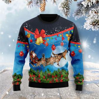 German Shepherd Sleigh Ugly Christmas Sweater | Favorety