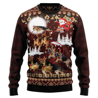 German Shepherd Unisex Christmas Sweater Men & Women - Thegiftio UK
