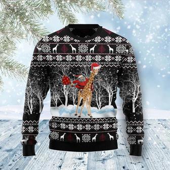 Giraffe And Santa Ugly Christmas Sweater For Men & Women | Favorety UK