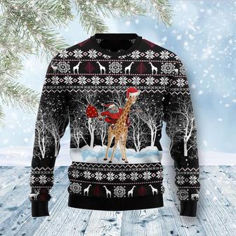 Giraffe And Santa Ugly Christmas Sweater | Favorety UK