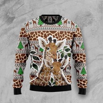 Giraffe Family Ugly Christmas Sweater | Favorety