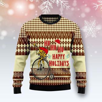 Giraffe Happy Holidays Ugly Christmas Sweater | Favorety