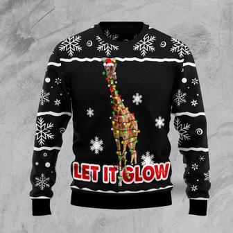 Giraffe Let It Glow Ugly Christmas Sweater | Favorety AU