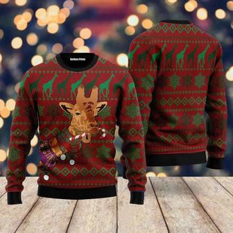 Giraffe Winter Ugly Christmas Sweater For Men & Women | Favorety