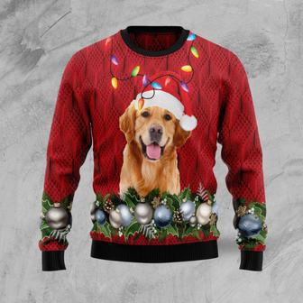 Golden Retriever Christmas Beauty Ugly Christmas Sweater | Favorety