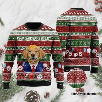 Golden Retriever Dog Keep Christmas Great 2020 Ugly Christmas Sweater | Favorety