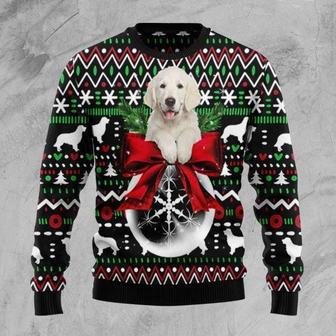 Golden Retriever Dog Xmas Ball Ugly Christmas Sweater | Favorety