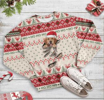 Golden Retriever Scratch Ugly Christmas Sweater | Favorety DE