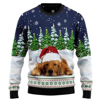Golden Retriever Unisex Christmas Sweater , Funny Xmas Pullover Sweashirt Plus Size for Men & Women - Thegiftio UK