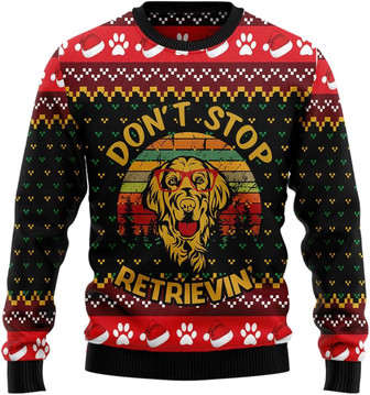 Golden Retriever Unisex Ugly Christmas Sweater Men & Women , Xmas Sweater for Men - Thegiftio UK