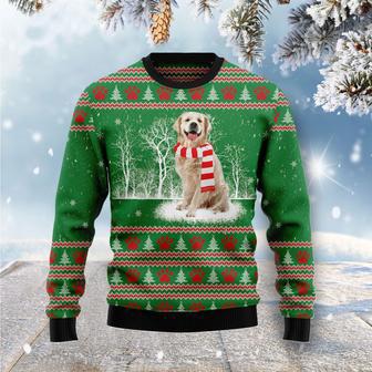 Golden Retriever Winter Tree Ugly Christmas Sweater | Favorety DE