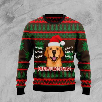 Golden Retriever Woofmas Ugly Christmas Sweater | Favorety DE